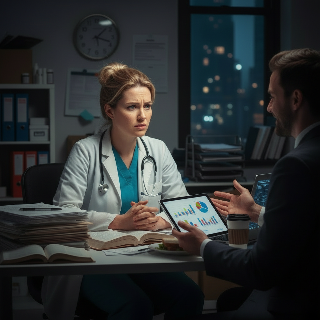 worried med spa owner